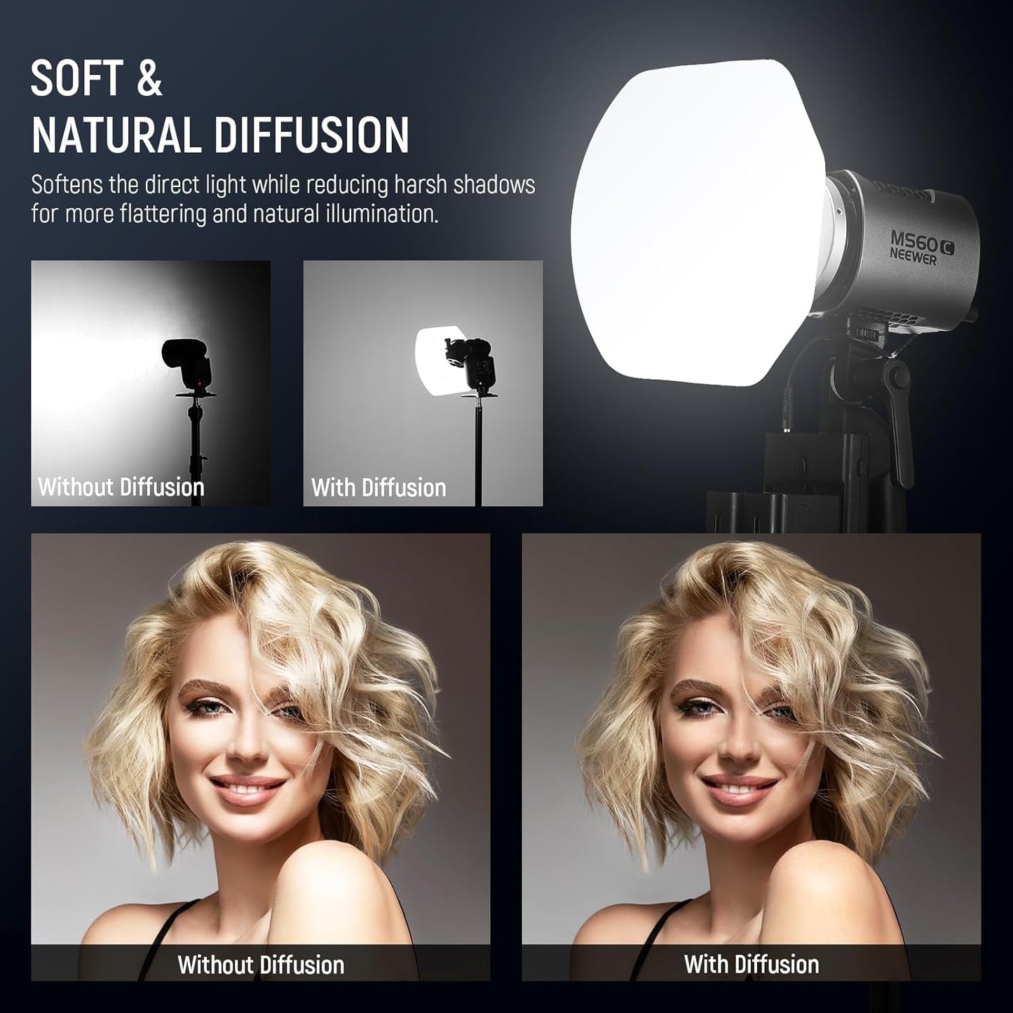 Neewer 10104925 CRS7 Softbox Diffusion Dome Kit