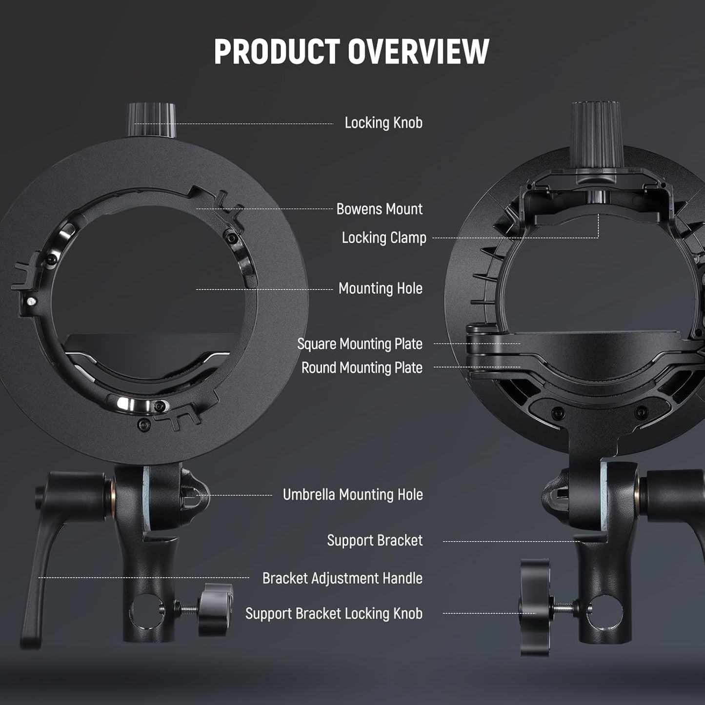 Neewer 10103058 S-Type Bowens Mount Speedlite Bracket