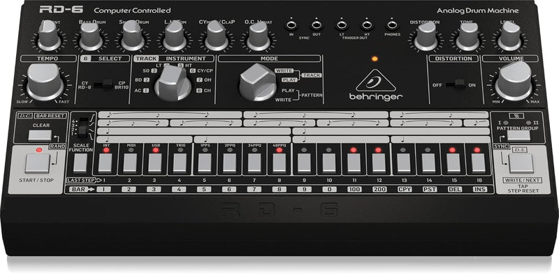 Behringer RD-6-BK Analog Drum Machine Black — main product image