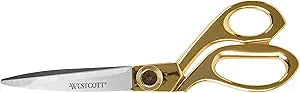 Westcott 17196 8-Inch Gold Stainless Steel Scissors — main product image