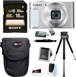 Canon PowerShot SX620 HS Digital Camera Silver Bundle