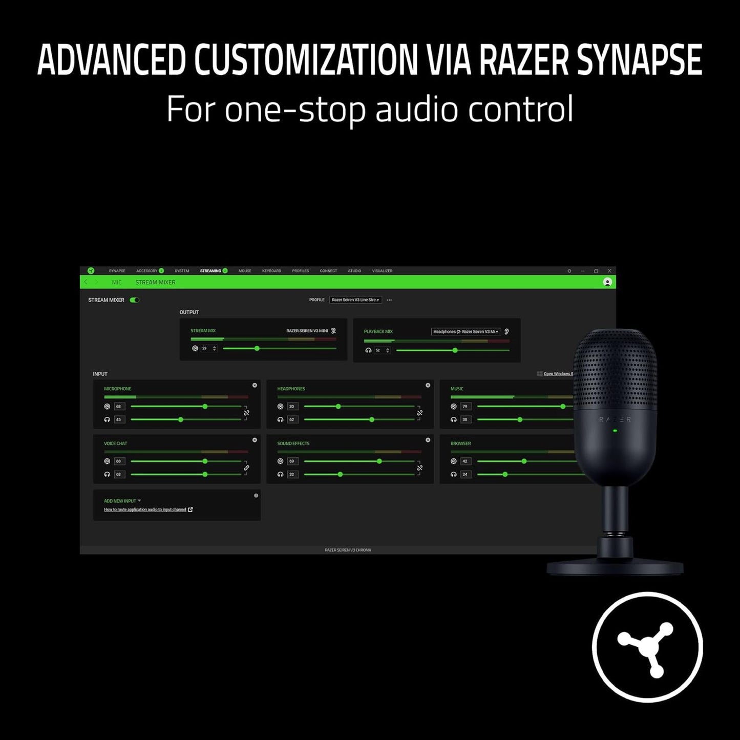 Razer RZ19-05050100 Seiren V3 Mini USB Microphone