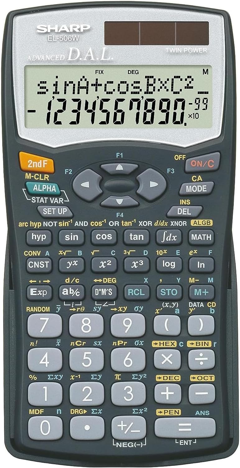 Sharp EL-506WBBK Advanced D.A.L. Scientific Calculator