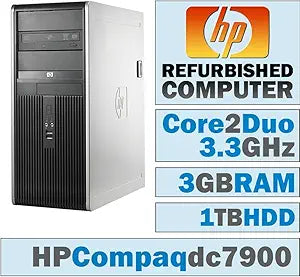 HP Compaq dc7900 CMT Core 2 Duo Windows 7 PC — main product image