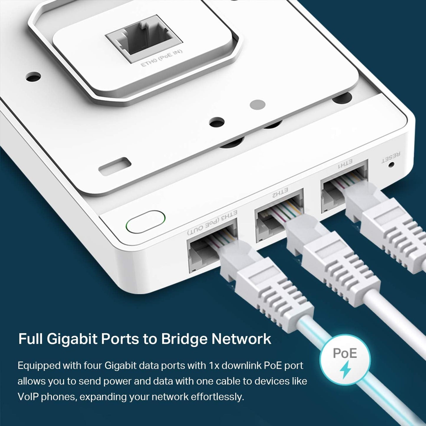TP-Link EAP235-Wall AC1200 Gigabit In-Wall Access Point