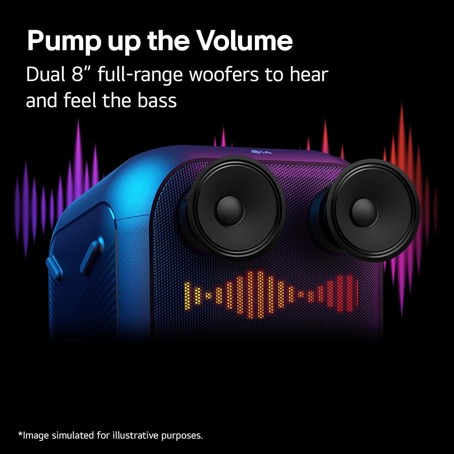 LG XL9T XBOOM Portable Tower Speaker Pixel LED