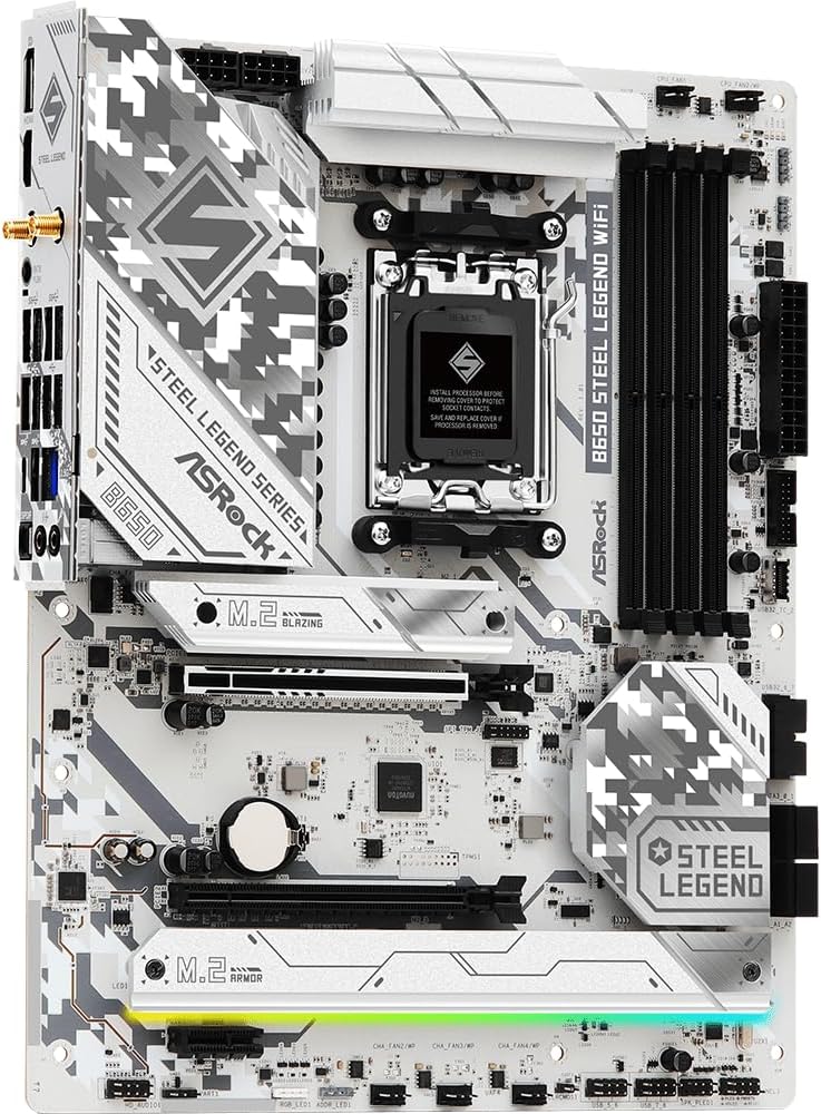 ASRock 90-MXBN90-A0UAYZ B650 Steel Legend WiFi Motherboard