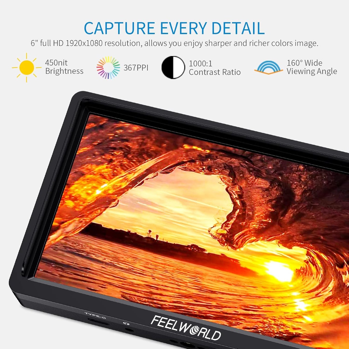 FEELWORLD SA-FW759 6" HDMI SDI Camera Monitor