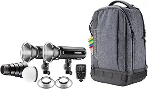 Westcott 4772M FJ200 Strobe 2-Light Kit Backpack Trigger