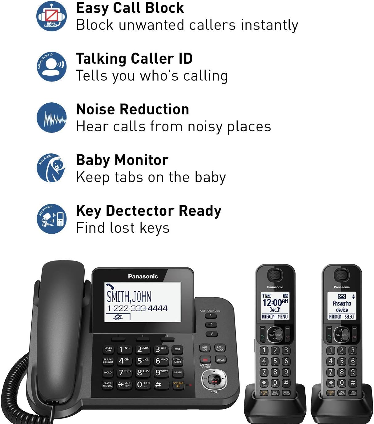 Panasonic KX-TGF352M Corded/Cordless Phone (Renewed)