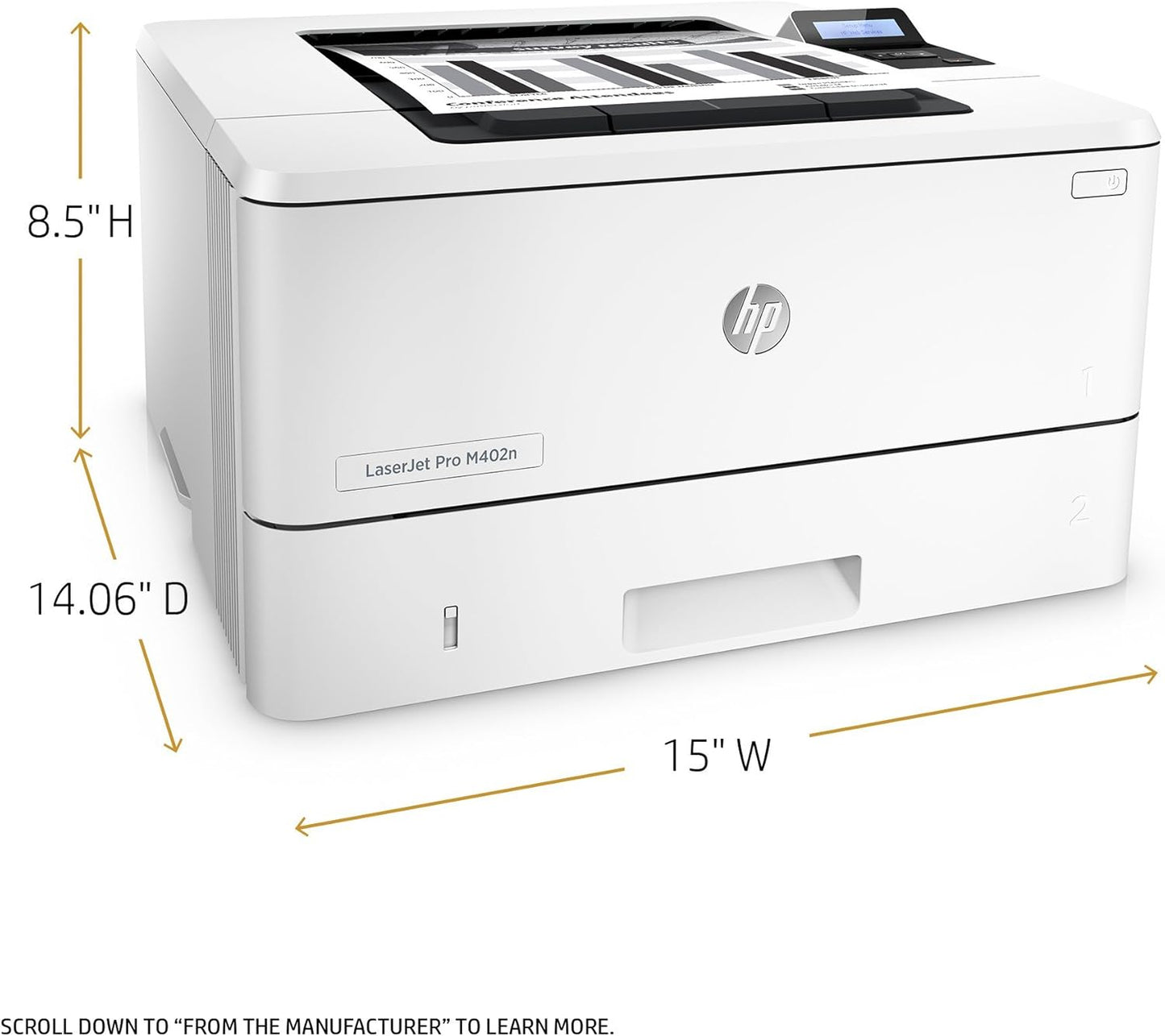 HP 0 LaserJet Pro M402n Renewed Monochrome Printer