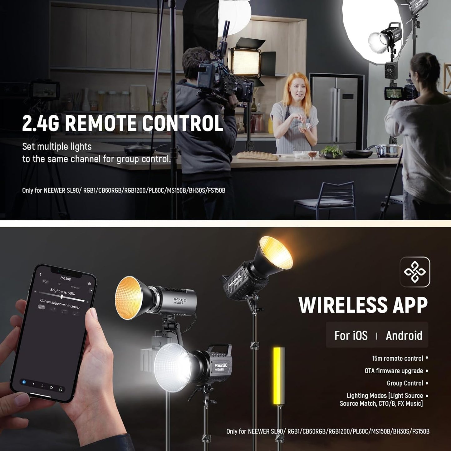 Neewer FS230 230W COB Video Light Bowens Mount