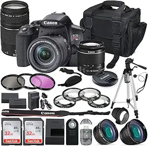 Canon EOS Rebel T8i DSLR Camera Lens Bundle (Renewed)