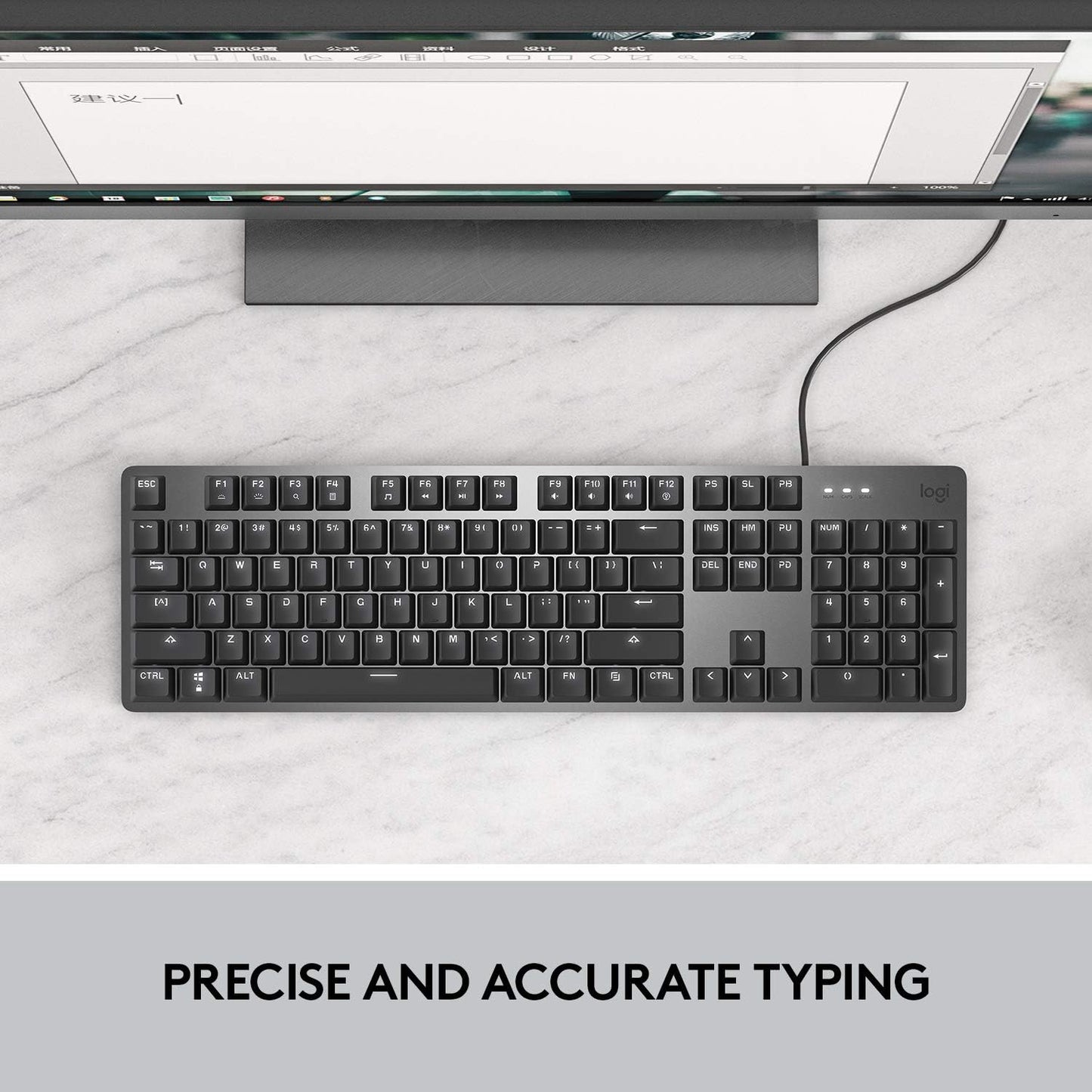 Logitech 920-009862 K845 Mechanical Illuminated Keyboard USB