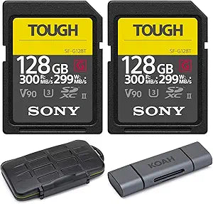 Sony SFG128TT1_K10 128GB UHS-II SD Card Reader Bundle