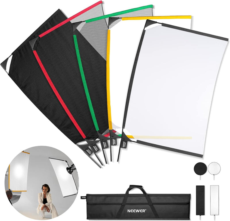 Neewer 10101664 SF6090F 5-in-1 Folding Flag Kit Photography — main product image