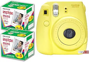 Fujifilm Instax Mini 8 Instant Camera Yellow + 100 Films