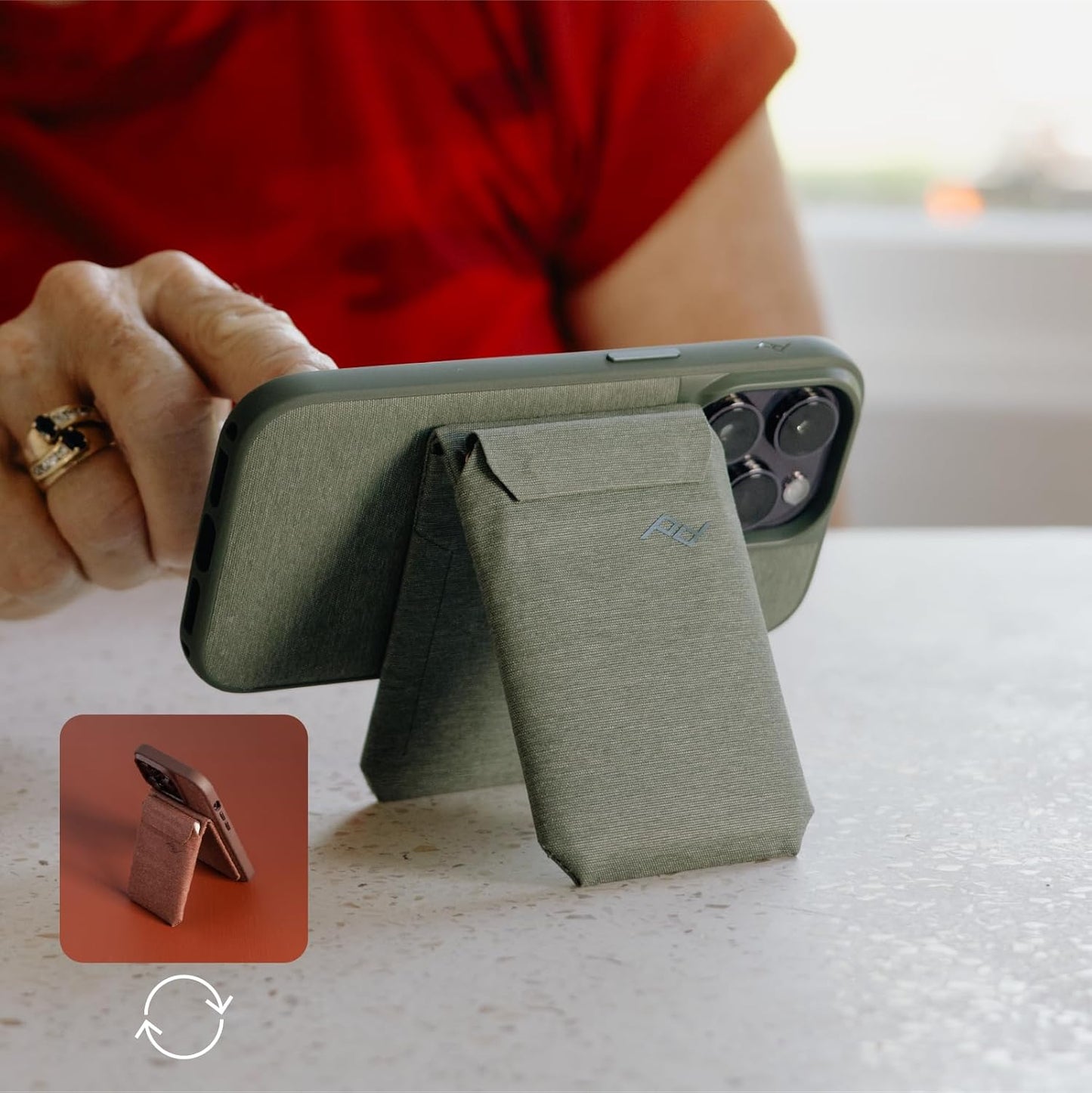 Peak Design M-WA-AB-CH-1 Mobile Wallet Stand Charcoal