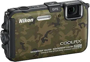 Nikon AW100 COOLPIX Waterproof Digital Camera Camouflage