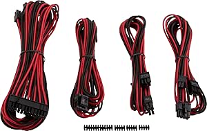 Corsair CP-8920148 Premium PSU Cable Kit - Individually Sleeved, Red/Black