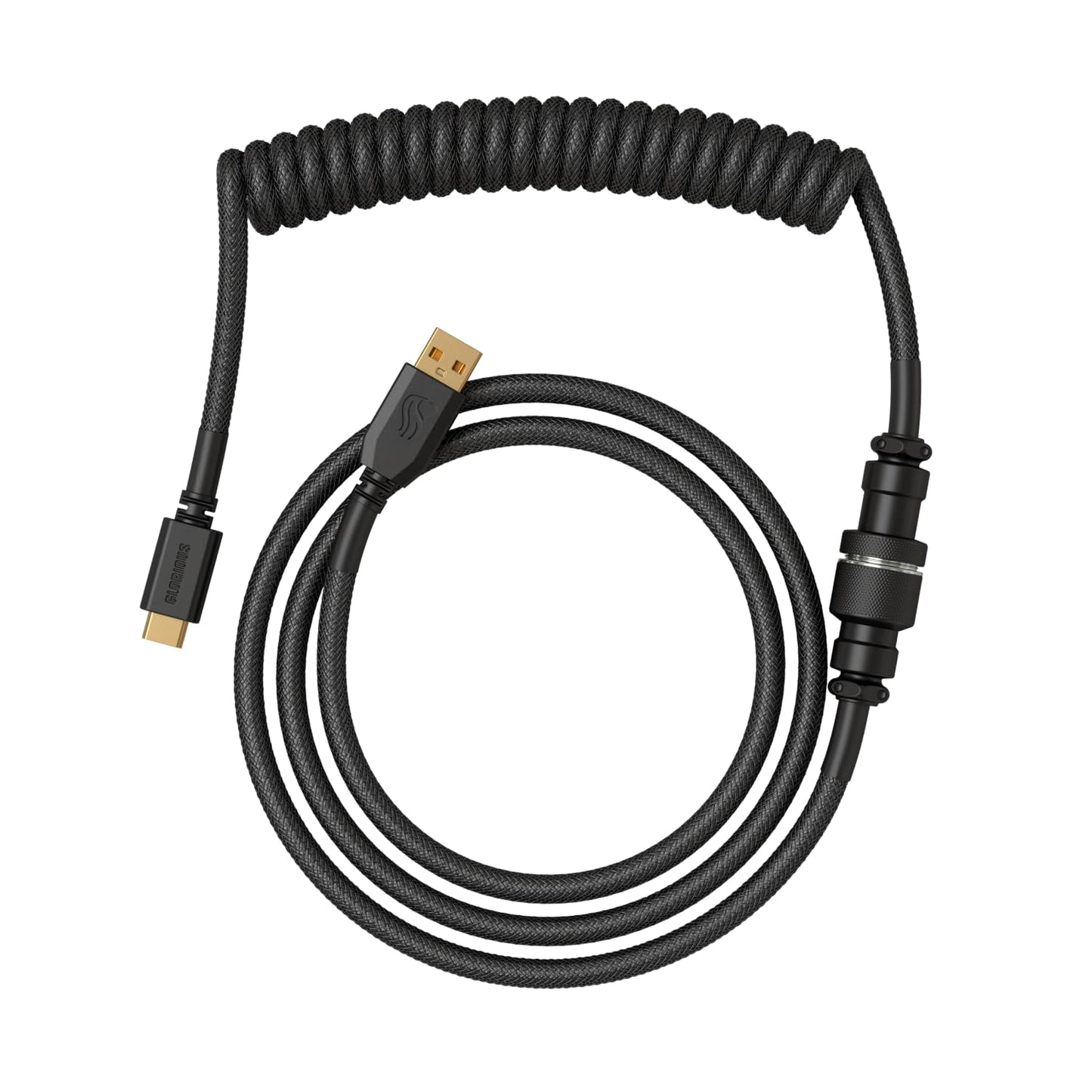 Glorious GLO-KB-ACC-CBL-COIL-PBLK Black Coiled Keyboard Cable