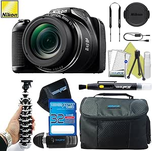 Nikon NKL340PBK1 COOLPIX L340 Digital Camera Bundle