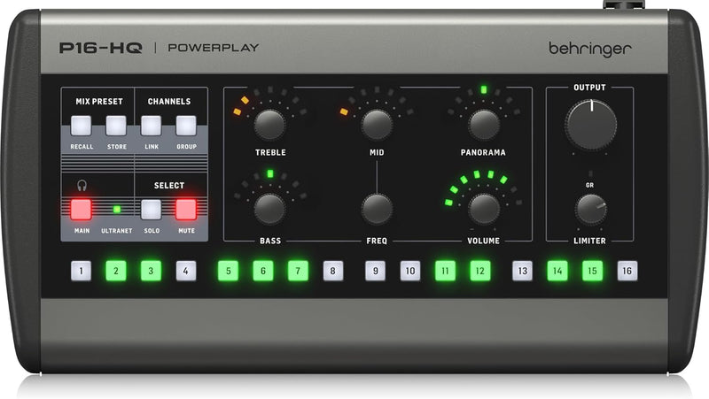Behringer P16-HQ POWERPLAY 16-Channel Monitor Mixer — main product image