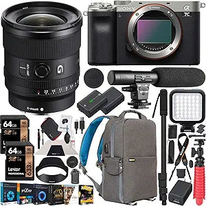 Sony a7C Full Frame Camera 20mm Lens Bundle