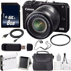 Canon EOSM2 Black 18-55 Digital Camera - International Model
