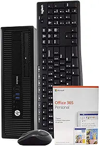 HP 800G1 EliteDesk PC - 8GB RAM, 240GB SSD, Windows 10 (Renewed)