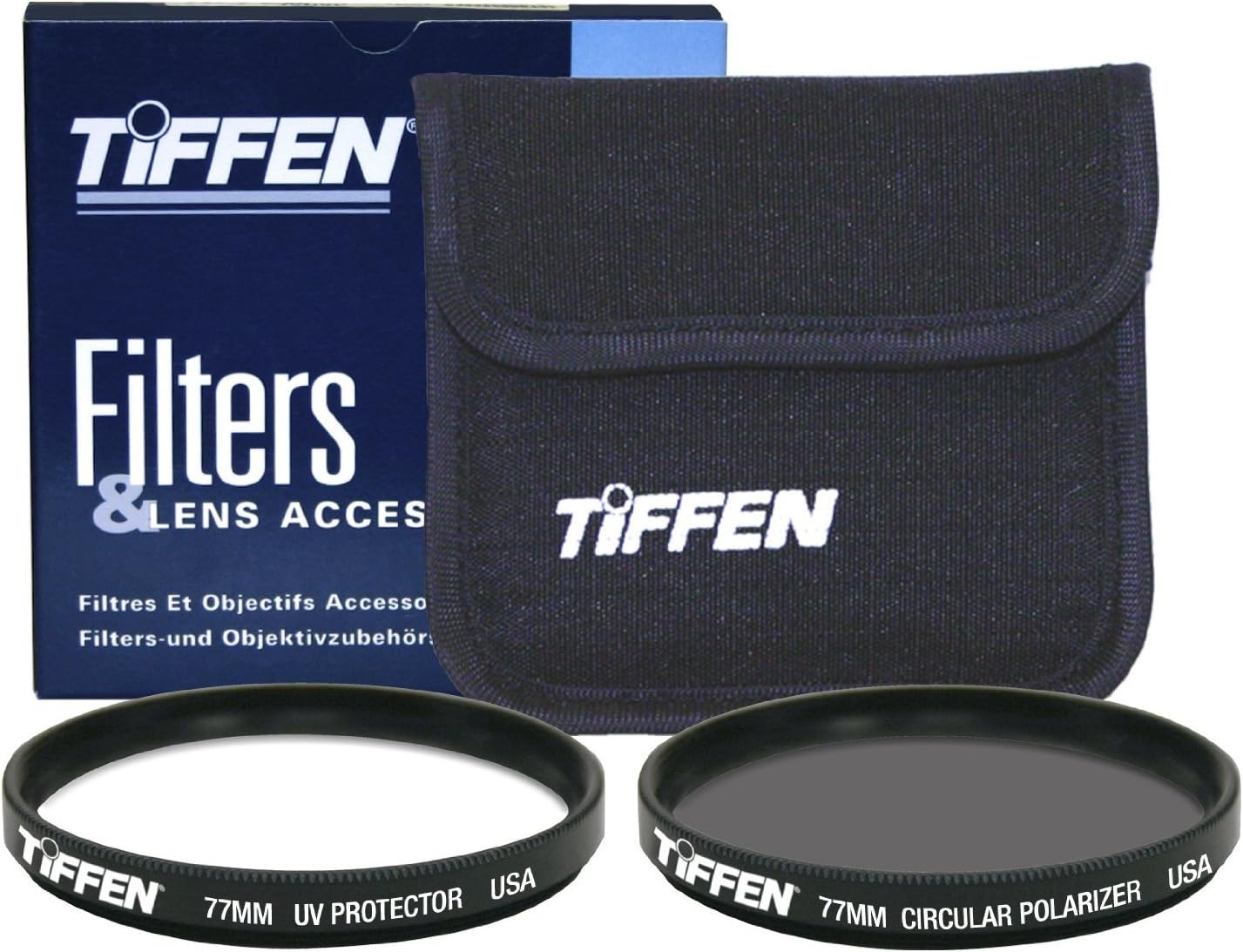 Tiffen 77ptp 77mm Photo Twin Pack: UV & Polarizer