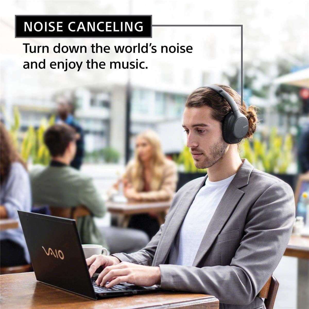 Sony WHCH710N/B Wireless Noise Cancelling Headphones - Black