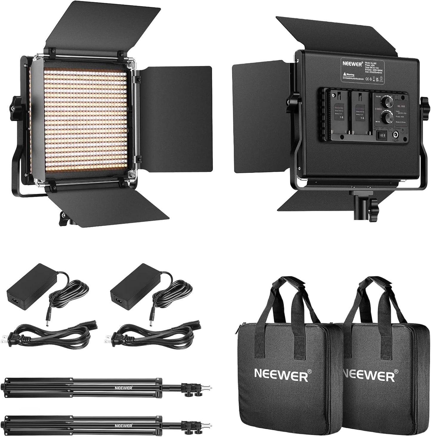 Neewer NL660 Bi-Color LED Video Light Kit
