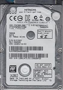 Hitachi HTS545050A7E380 500GB SATA 2.5" Hard Drive