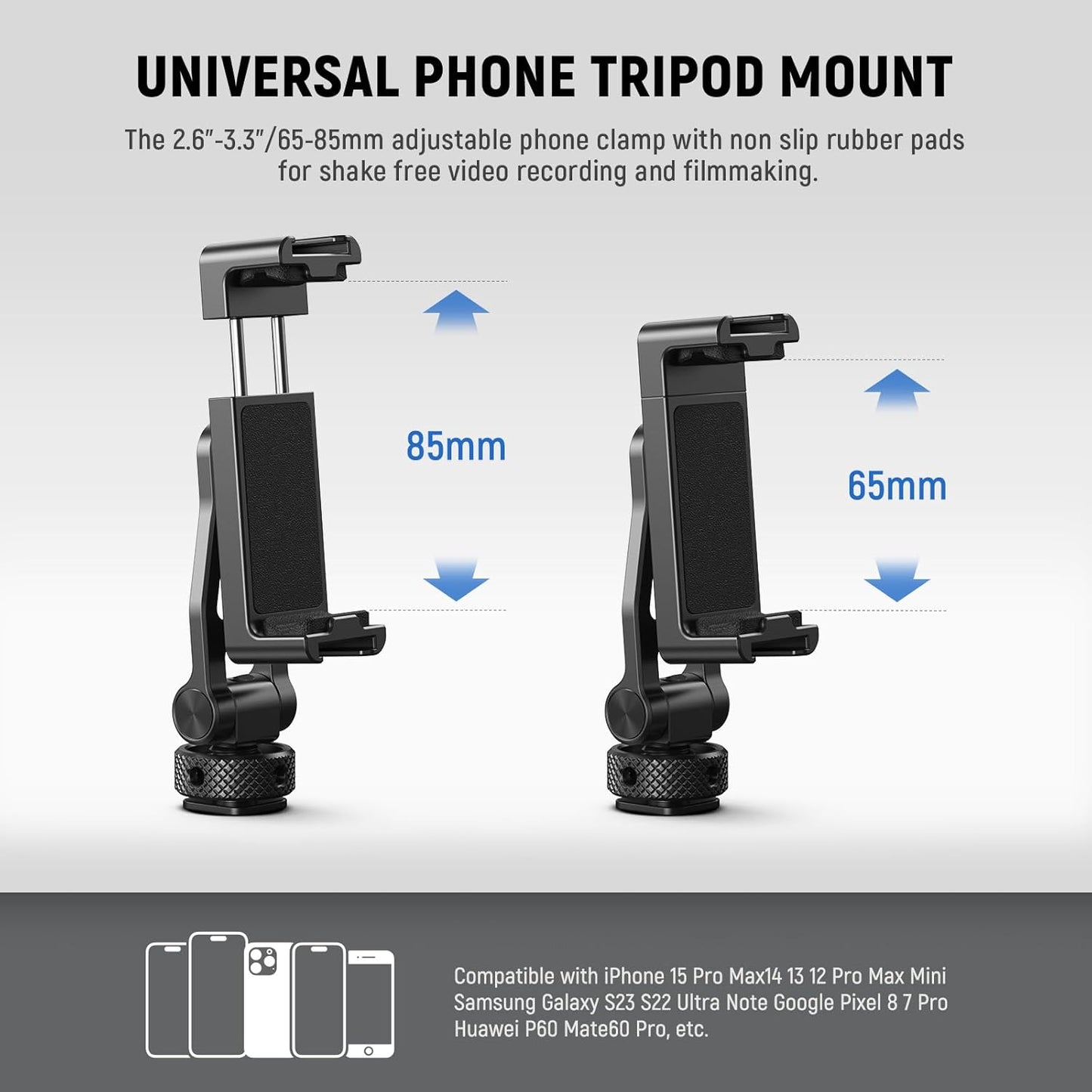 Neewer GA010 Metal Phone Tripod Mount Cold Shoe