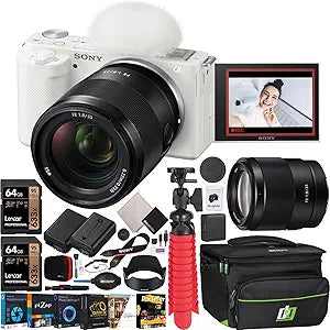 Sony E20SNILCZVE10 Vlog Camera 35mm Lens Bundle