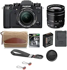 Fujifilm X-T3 26.1MP Mirrorless Camera 18-55mm Lens Bundle