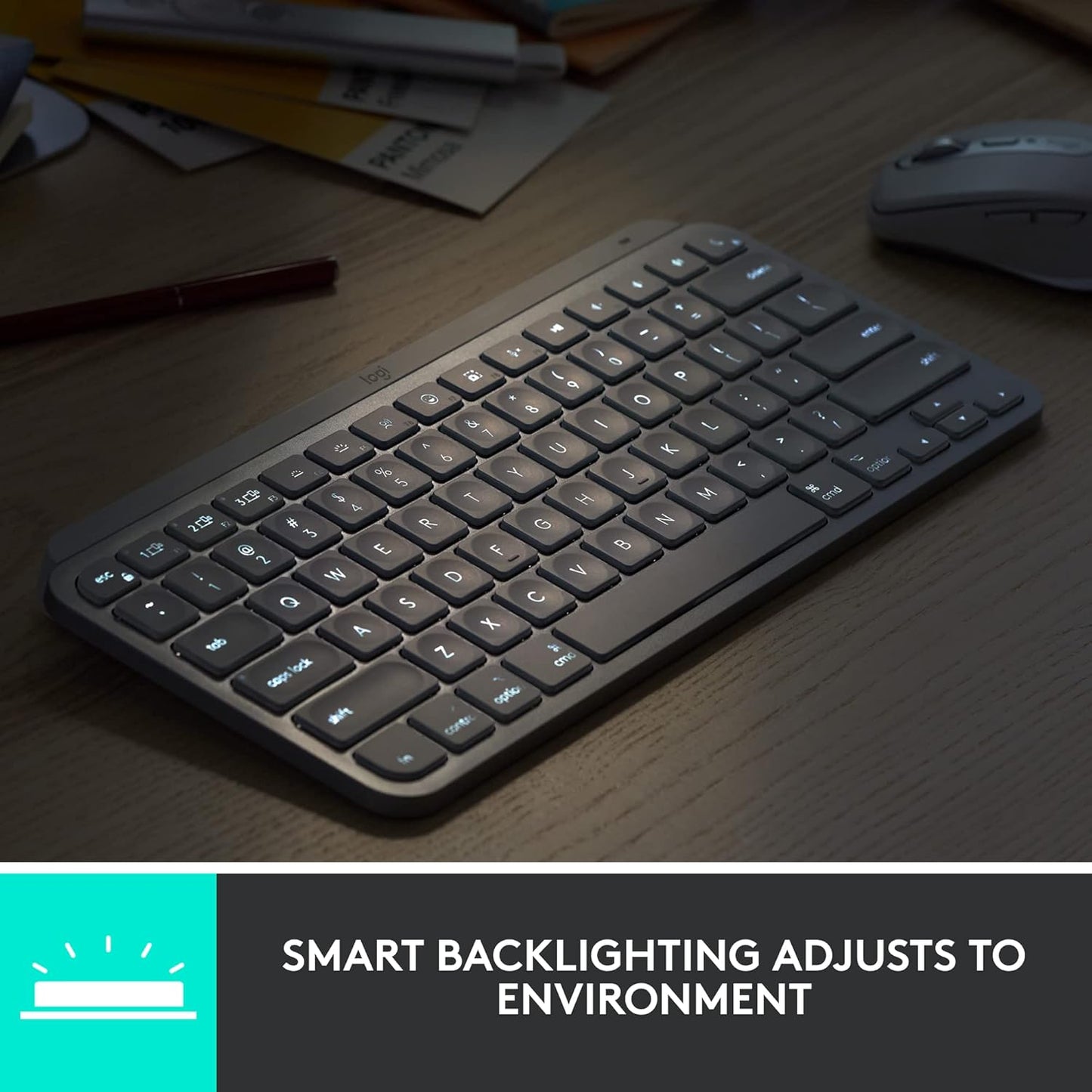 Logitech 920-010389 MX Keys Mini Mac Wireless Keyboard - Pale Grey