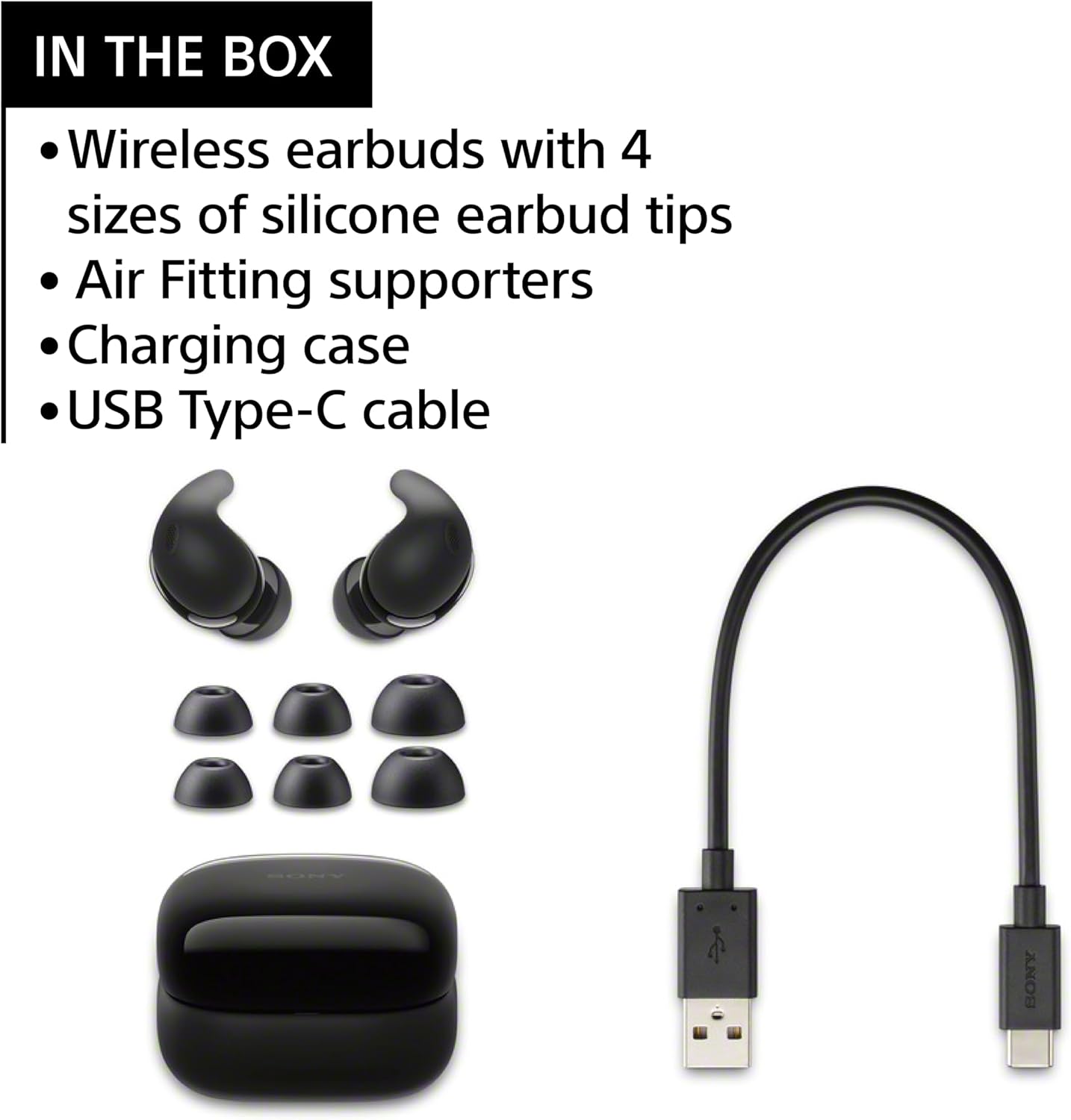 Sony WFLS910NB.UC LinkBuds Fit Wireless Noise Canceling Earbuds