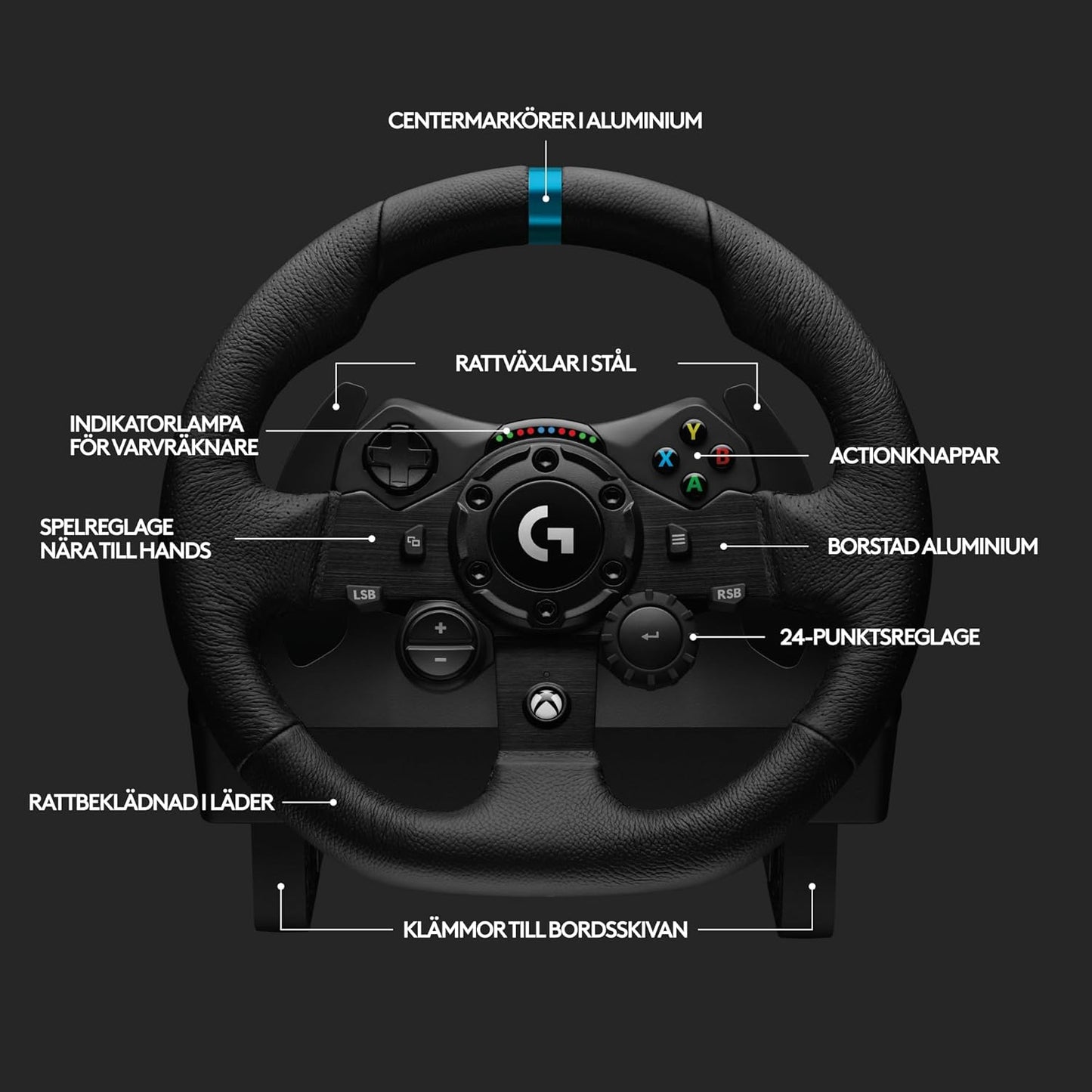 Logitech 941-000158 G923 Racing Wheel for Xbox/PC