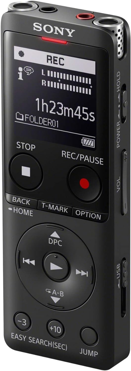 Sony ICDUX570BLK Digital Voice Recorder: USB, Black