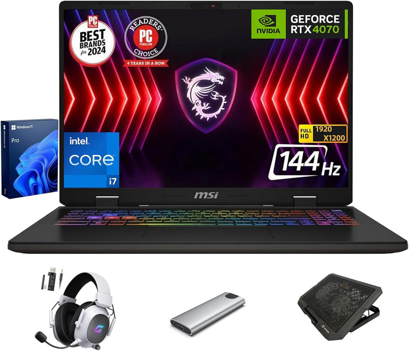 MSI CROSSHAIR16 i7 RTX 4070 Gaming Laptop — main product image