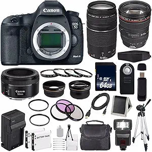 Canon 5D III Digital Camera Bundle - 24-105mm & 75-300mm Lenses