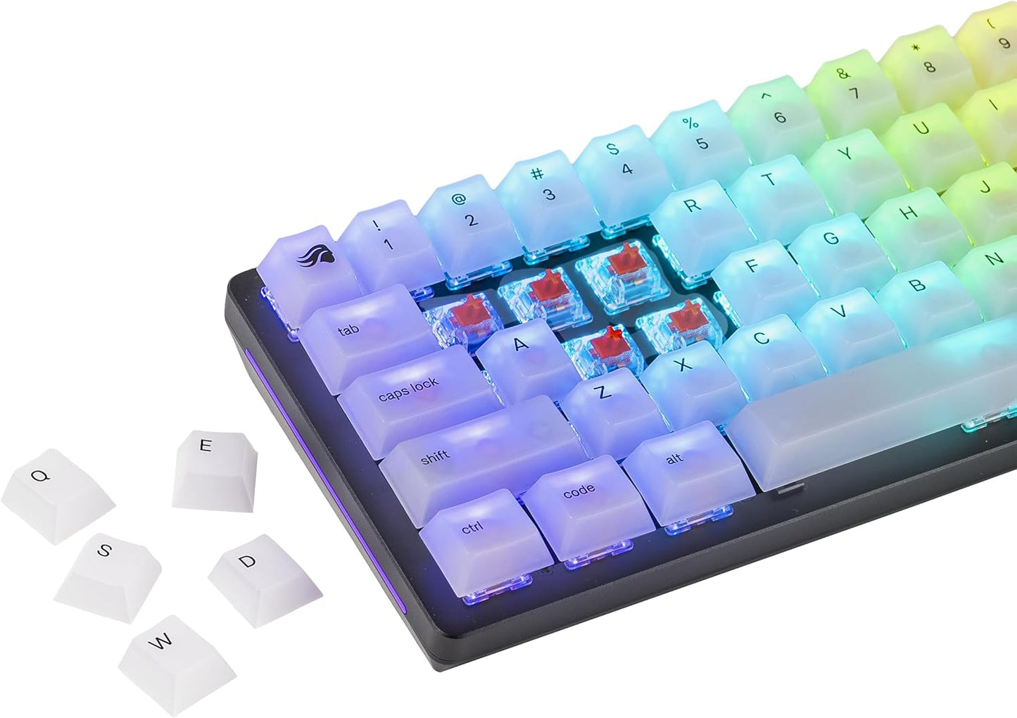Glorious GLO-KC-POLY-RGB Polychroma RGB Keycaps Clear
