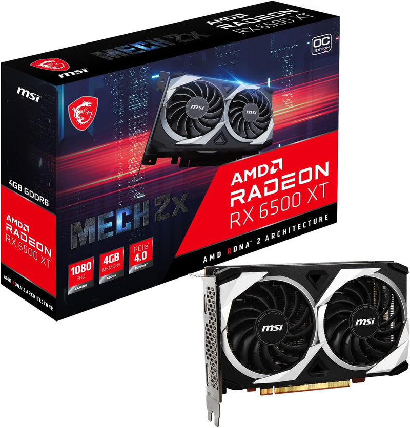 MSI Radeon RX 6500 XT MECH OC Graphics Card — main product image