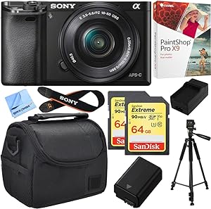 Sony EMSNILCE6000LB Alpha a6000 Mirrorless Camera Bundle