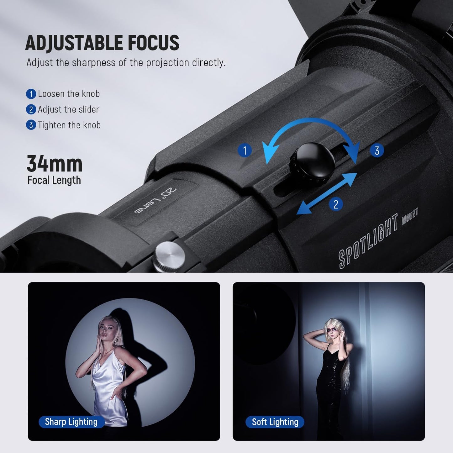 Neewer 90100759 Spotlight Snoot Kit with Gobos & Gels