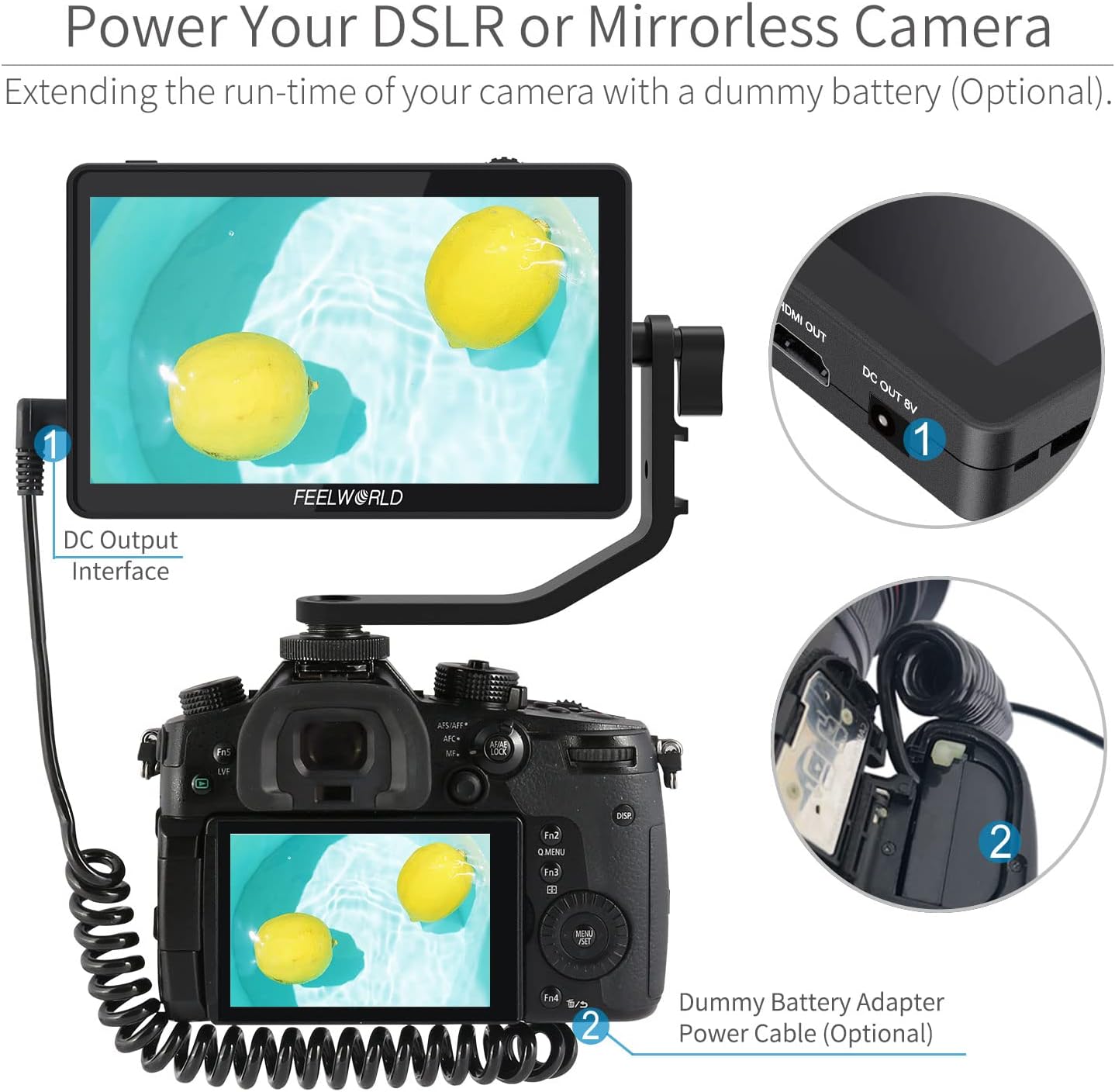 FEELWORLD F6 Plus-US 6" DSLR Camera Field Touch Monitor