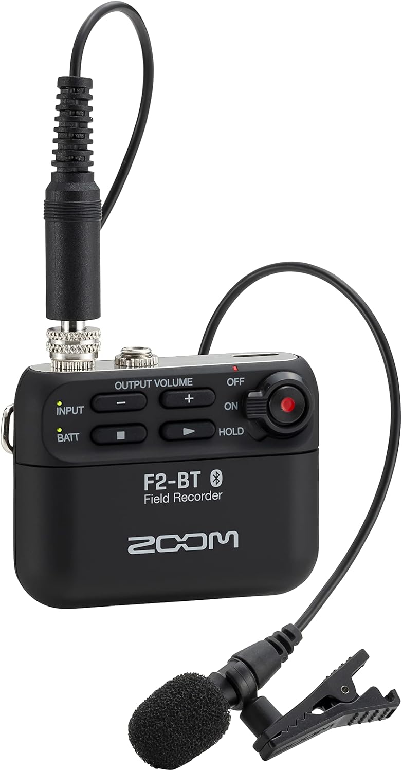 Zoom F2-BT Lavalier Field Recorder with Bluetooth Control