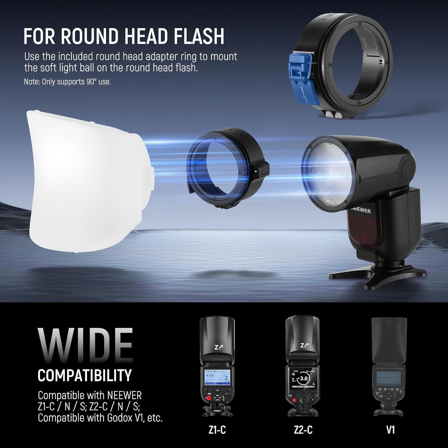 Neewer 10104925 CRS7 Softbox Diffusion Dome Kit